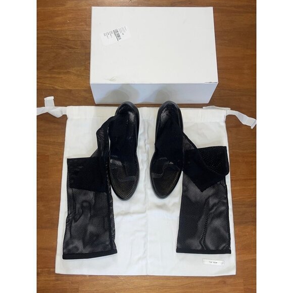 The Row Sock Pumps in Black Leather Mesh 39 9 With Box New Womens Boots - Picture 5 of 17